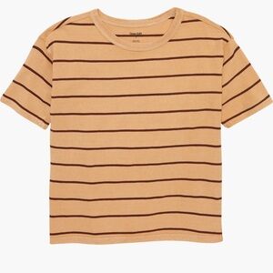 Open Edit Kids' Overdye T-Shirt orange stripe